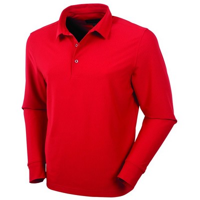 Bobby Jones Performance Balata Print Long Sleeve Polo
