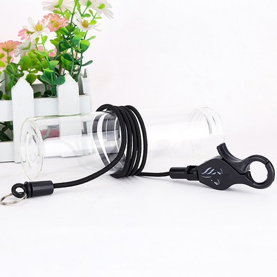 30" Length Nylon Stretch Lanyard 3.5 mm Dia. Lobster Clasp Bungee Cord