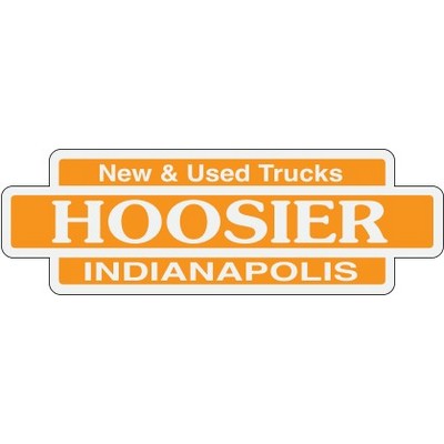 White Reflective Auto Ad Decal (5.793"x 1.912")