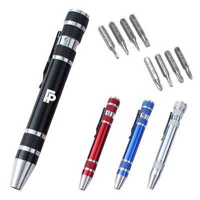 8in1 Aluminum Pen Style Tool Kit