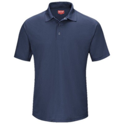 Red Kap™ Men's Performance Knit® Polo w/Gripper-Front - Navy Blue