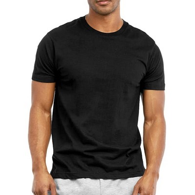Men's Crew Neck T-Shirts - Medium, Black (Case of 10)