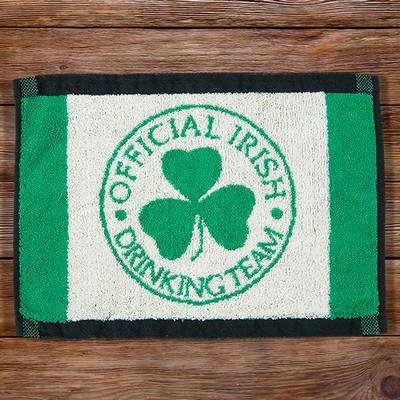 Custom WOVEN Bar/Sport towel (11'x 16"), Made in USA
