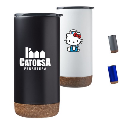 16 Oz. Stainless Steel Travel Mugs W/ Cork Bottom