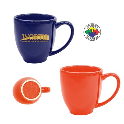 16 oz Orange USA made Vitrified Bistro Mug - Dishwasher Safe - Presicion Spot Color
