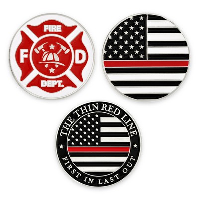 Thin Red Line Ball Marker Set