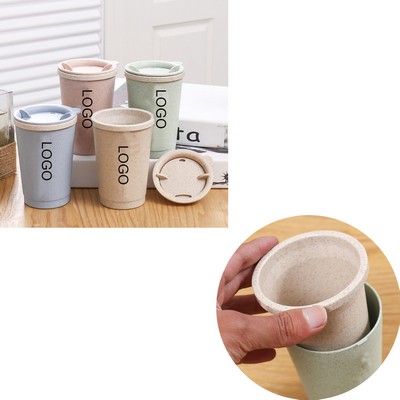 Double Layer Wheat Straw Coffee Cup 9.5oz