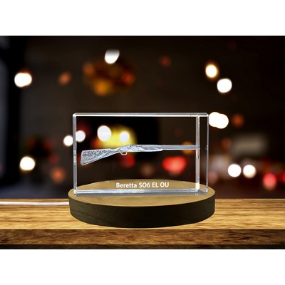 Beretta SO6 EL Over/Under Shotgun Laser Engraved Crystal Display w/LED Base