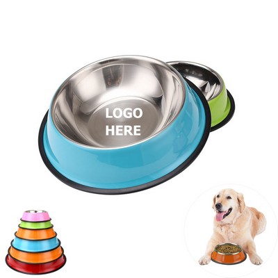 Colorful Stainless Steel Pet Bowl