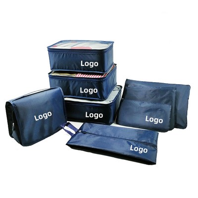 8-Piece Nylon Luggage Organizer Set