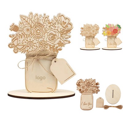 DIY Wooden Bouquet Celebrate Cards