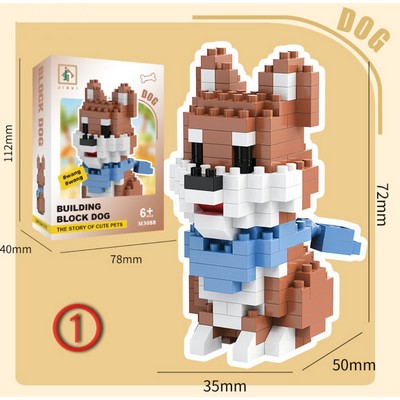 DIY Small Particle Puppy Building Blocks Toy Mini Bricks