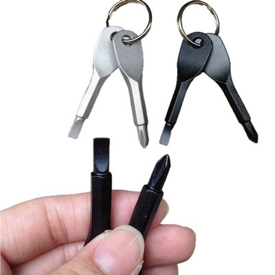 2pcs Portable Multifunction Keychain Screwdriver