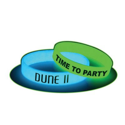 Standard Size Debossed Glow-in-the-Dark Wristband (8" x ½")