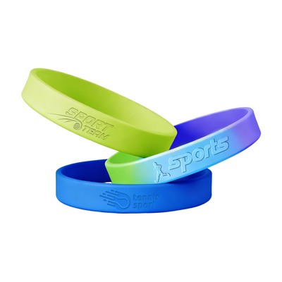 Debossed/Embossed Silicone Wristband