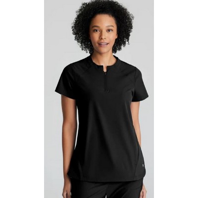 Barco® One Women's 2 Pocket Banded Zip Collar Top