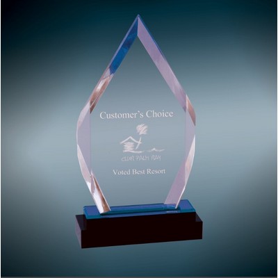 Blue Fusion Diamond Impress Acrylic Award 8"