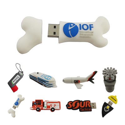 Custom 2D PVC Shaped USB Flash Drive 4GB