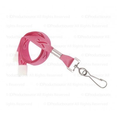 5/8" Dye Sublimated Lanyard (Breast Cancer Awareness)