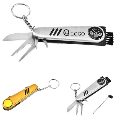 Multi-Functional Knife For Golf Club Cleaning