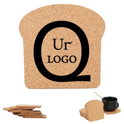 Eco-Friendly Bread-Shaped Cork Coasters