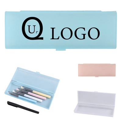 Flip-Top Plastic Pencil Case