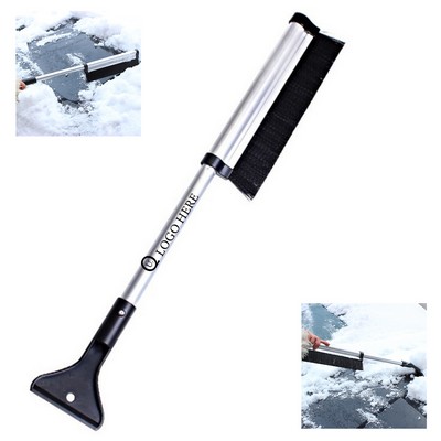 Retractable 2-In-1 Car Windshield Snow Brush Scraper