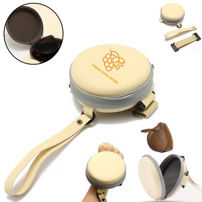 Round Storage Cases For Foldable Sunglasses