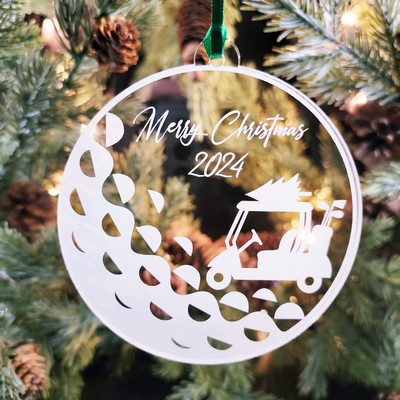 Custom Engraved Acrylic Golf Ball Ornament