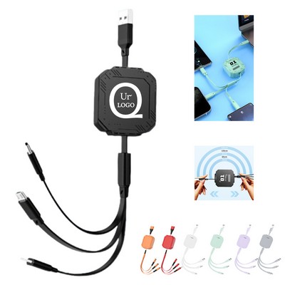 47.2" 3" 1 Retractable Charging Cable