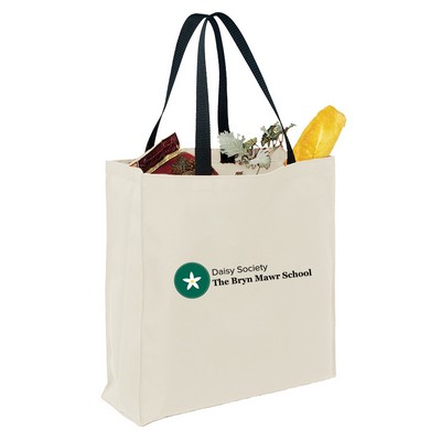 Full Gusset Vertical Totes w/Top Stitched Vertical Edges (18 Oz. Natural Canvas)