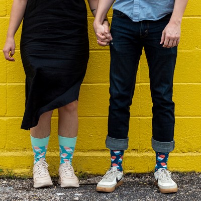 Cotton Engagement Socks - Step into Forever with Love-Inspired Footwear - American Made