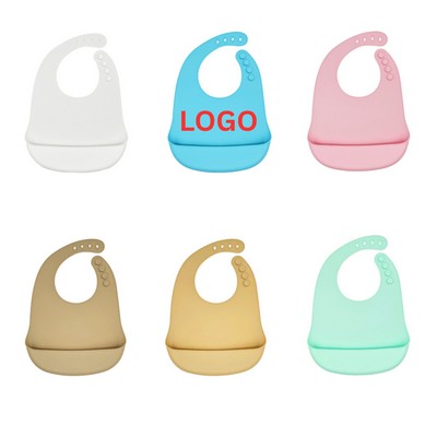 Waterproof Silicone Baby Bib with Food Catcher