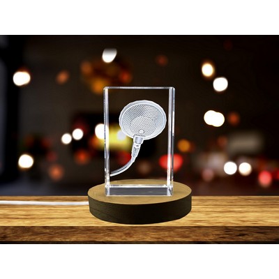Faceted Crystal PZM Microphone Trophy Award for Sound Innovators