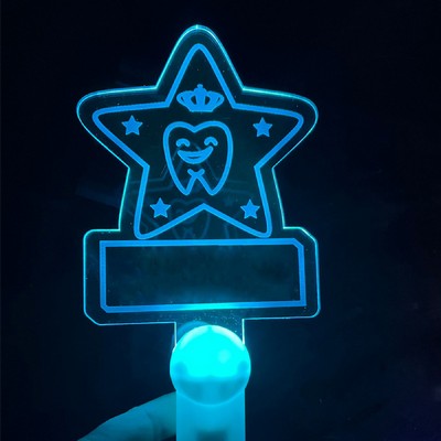 Party Glow Stick Custom Star Acrylic Handheld Glow Sign - Blue Glow