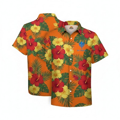 135gsm Custom Dye Sublimation Hawaiian Shirt-UPF 50+
