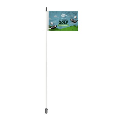 6' Fiberglass Poles Golf Kit - WHITE
