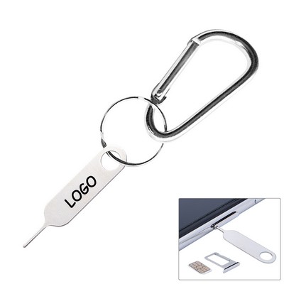 Rectangle Design SIM Card Pin with Carabiner