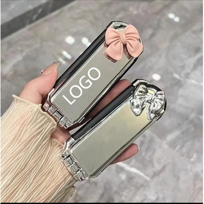 Electroplated Compact Folding Air Cushion Brush with Mirror