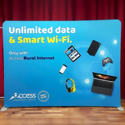 10' Straight Display & Tension Fabric Graphic Display Backdrop Backwall Banner W / Carry Bag