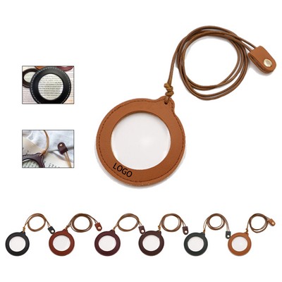 Lanyard Leather Case 3x Magnifier