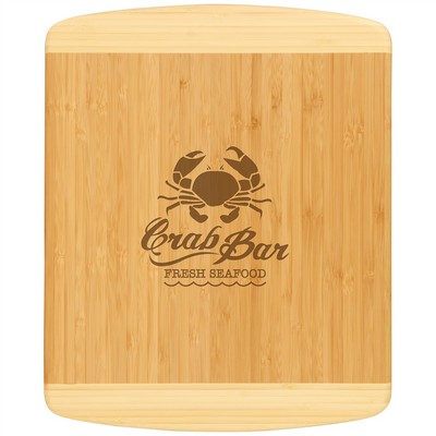 13.50" x 11.50" Bamboo 2-Tone Cutting Board