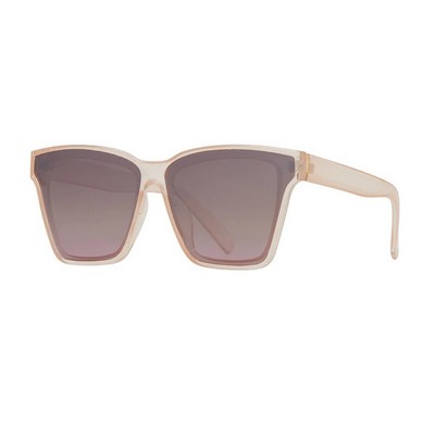 Palma Milky Beige Sunglasses w/Light Mirror Lens