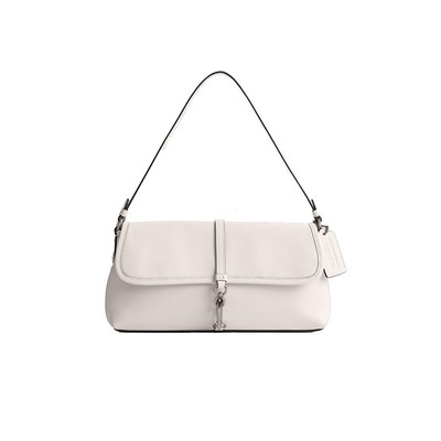 COACH® Glovetanned Leather Hamptons Bag - Chalk/Silver
