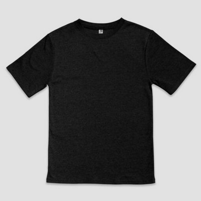 Unisex Luxe Adult Short Sleeve T-Shirts - Black Heather - Polyester-Cotton Blend - Neil & David®