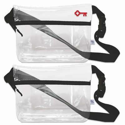 Stadium Approved & TSA Approved Clear Belt Bag Fanny Pack - UV Printed Vinyl