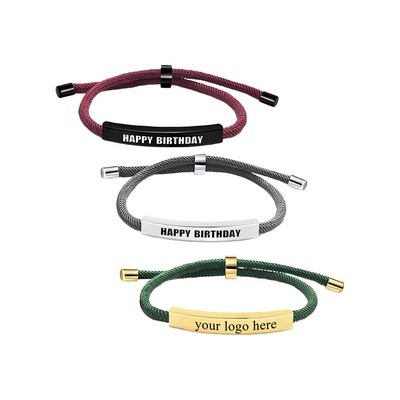 Multicolor Titanium Steel Braided Rope Bracelet