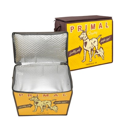 Custom 3-Layer Quilted Non-Woven Insulated Bag w/ 3-Side Zipper Closure (15"x14"x9")