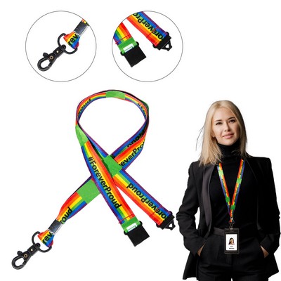 School Lanyard w/ Lobster Claw & Safety Breakaway