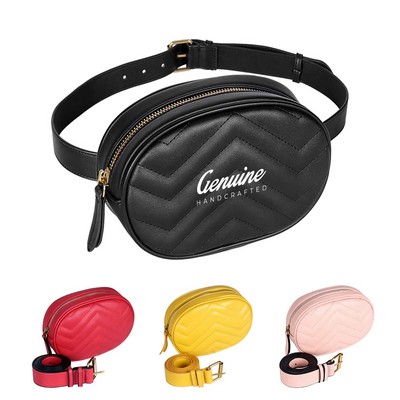 Pu Leather Waterproof Fanny Pack